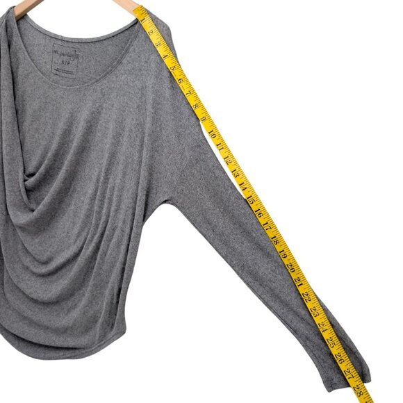 We The Free People Drape Top Womens Grey Long Sleeve Thin Lightweight Size S - Picture 7 of 8